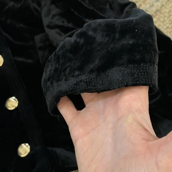 FRAME DENIM crushed velvet military style blazer - Picture 6 of 9